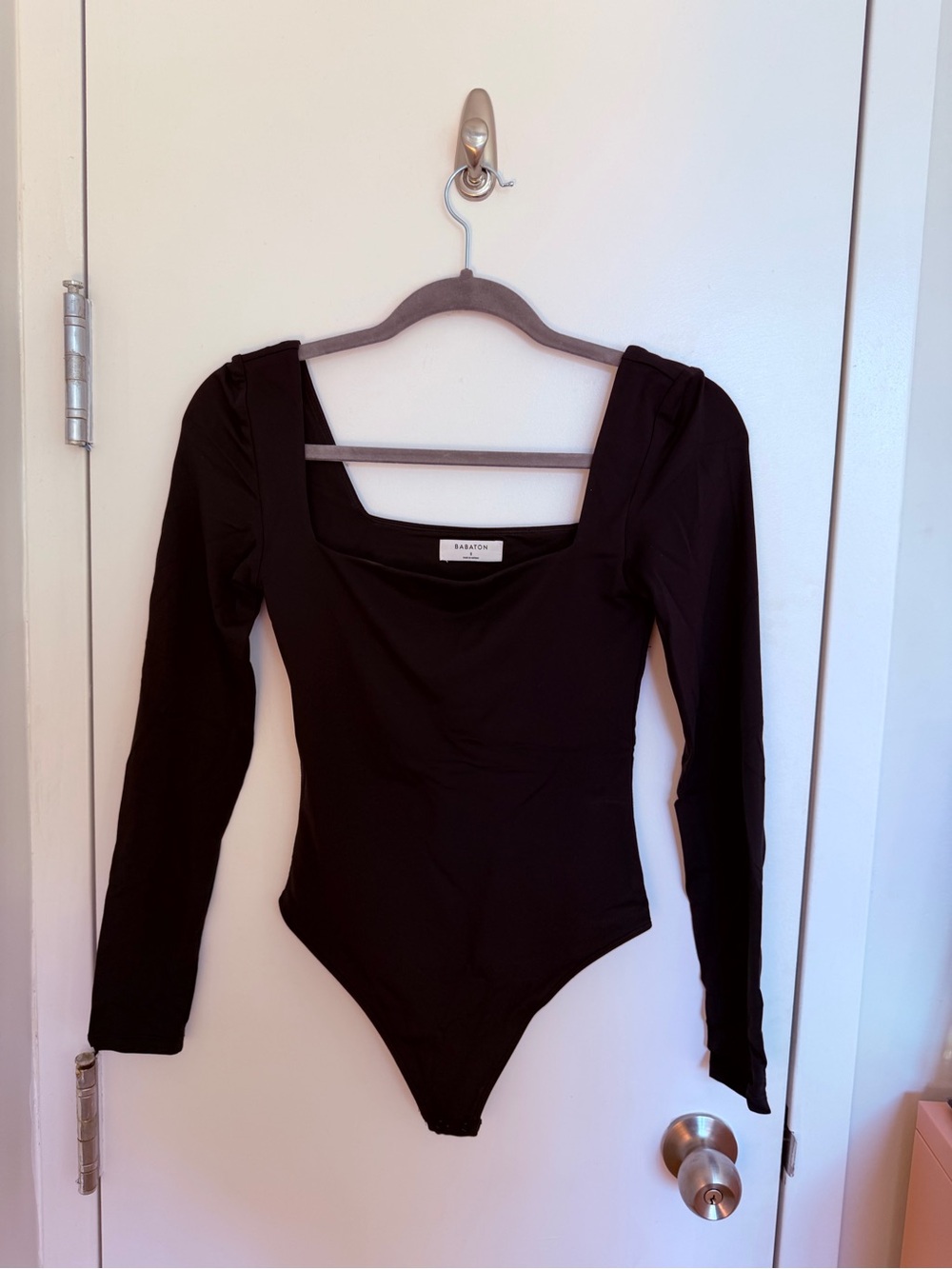 Babaton Long sleeve thong bodysuit